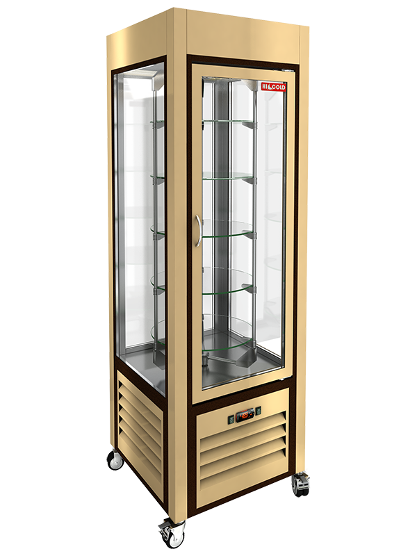 Витрина кондитерская вертикальная с вращением HICOLD VRC 350 R Be 284289